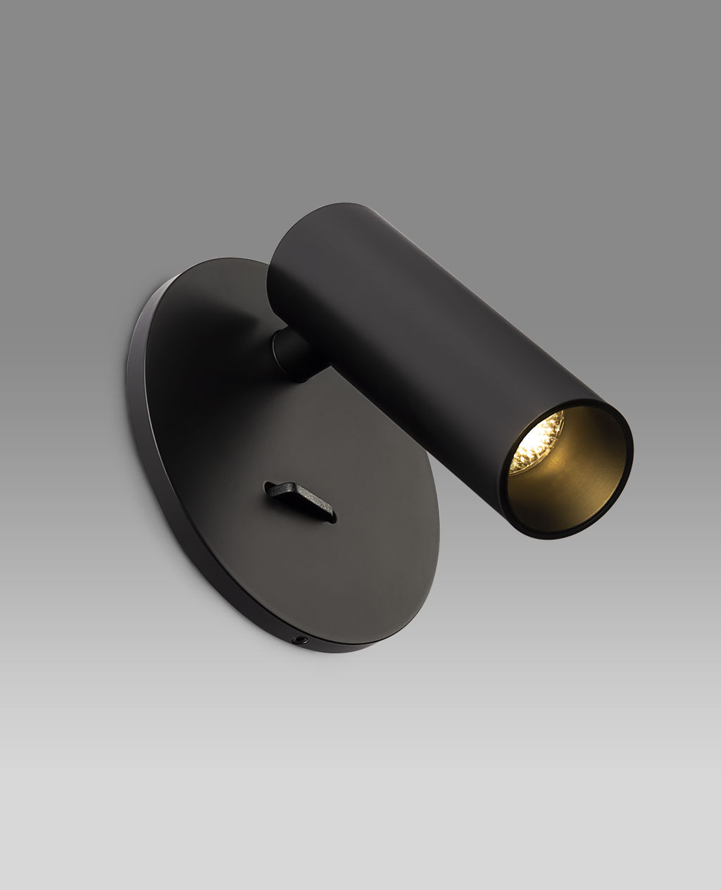 Wall-mounted recessed bedside luminaire