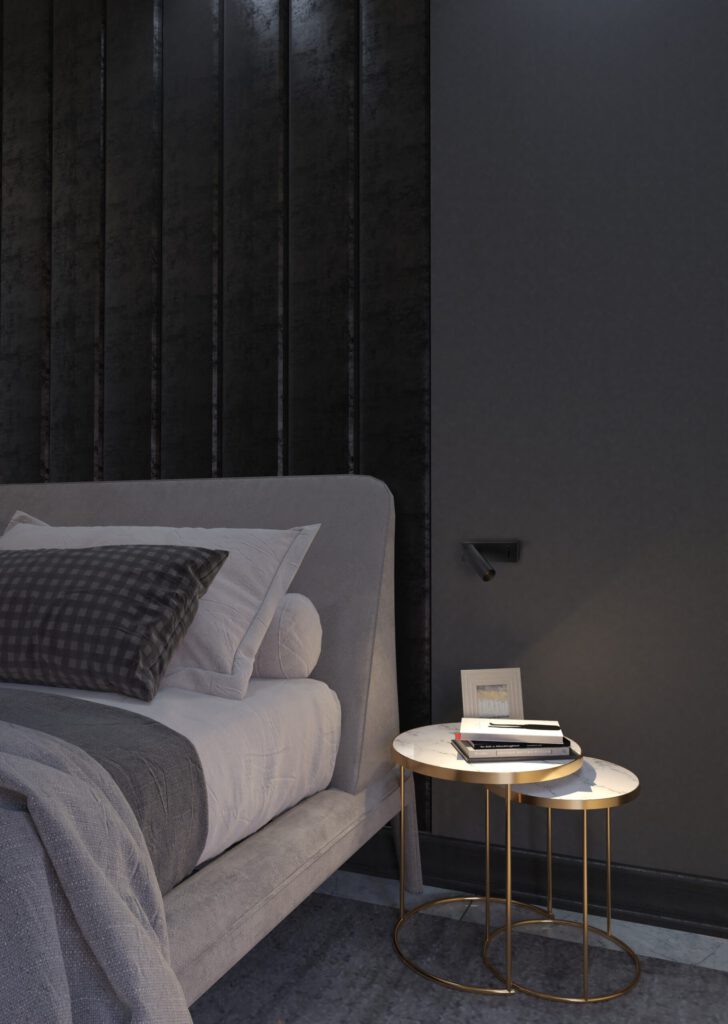 Wall-mounted recessed bedside luminaire