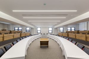 Nooraneh lighting project, linear light, Alborz University of Medical Sciences