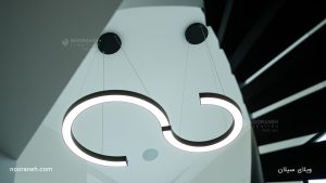 seilan villa lighting, curve line light, pendant light, nooraneh