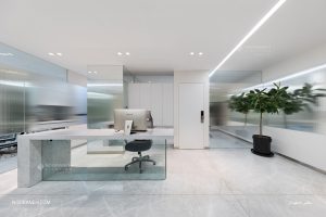 linear lighting of Didar Office Building
